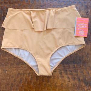 NWT Kortni Jeane Toasted Brown Large Peplum